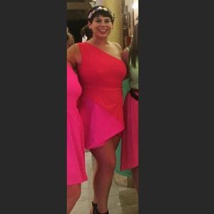 Rare London Panel Bodycon Dress - Pink multi